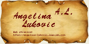 Angelina Luković vizit kartica